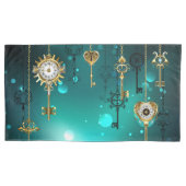 Housse D'oreillers Skeleton Keys on Green Background (devant)