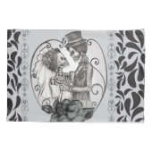 Housse D'oreillers Skeleton Love Couple Mariage Danse (Dos)