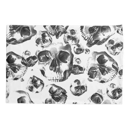 Housse D'oreillers Skeleton Skull Art Pattern (Dos)