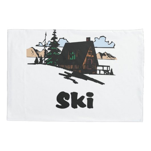 Housse D'oreillers Ski Lodge (Dos)