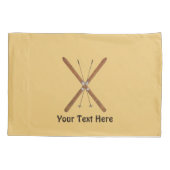 Housse D'oreillers Skis De Fond Et Polonais (Dos)