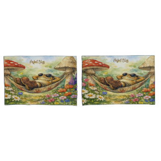 Housse D'oreillers Sleeping Toad and Mushrooms Pillowcase Set 