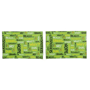 Housse D'oreillers Snarky Grinch   Modèle de phrase Grinch Snarky