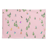 Housse D'oreillers Snowboarders rose Illustration du snowboard (Dos)