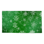 Housse D'oreillers Snowflakes blanc Emerald (Dos)