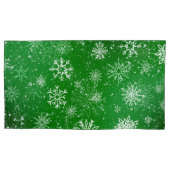 Housse D'oreillers Snowflakes blanc Emerald (devant)