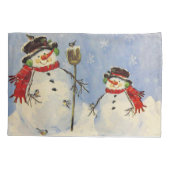 Housse D'oreillers Snowman et son (Dos-gauche)