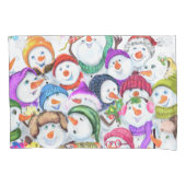 Housse D'oreillers Snowmans Noël Coussin Coque cadeau (devant)