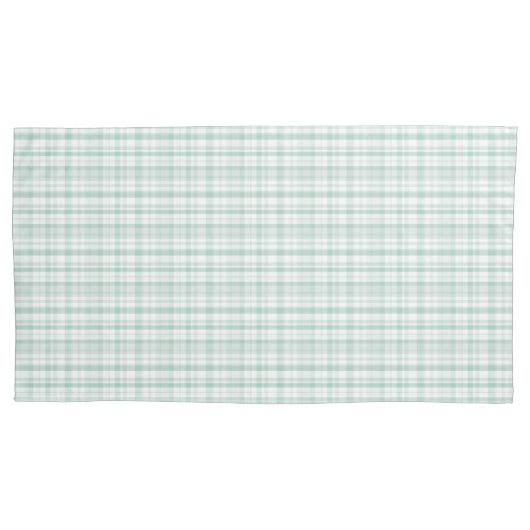 Housse D'oreillers Soft Pastel Mint Plaid King (devant)