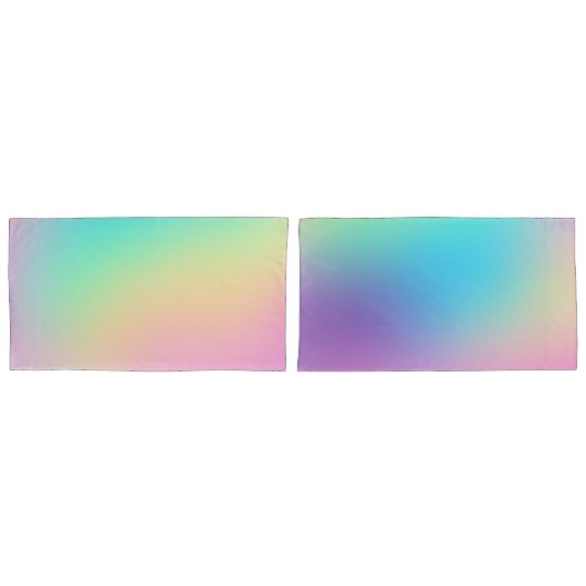 Housse D'oreillers Soft Prismatic Pastel Arc-en-ciel Dégradé (devant-Set)