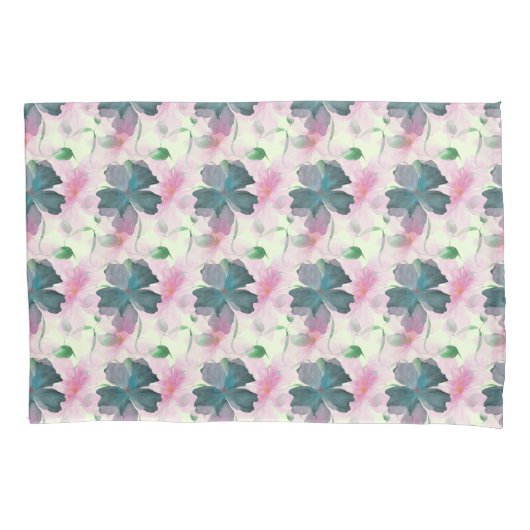 Housse D'oreillers Soft Watercolor Pink Floral Pattern (devant)