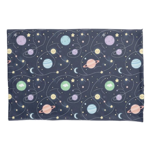 Housse D'oreillers Solar System Planets Seamless Pattern (devant)