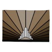 Housse D'oreillers Soleil Art déco bronzé (Dos)