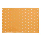 Housse D'oreillers Solid Orange with White Dots Standard Size (devant)