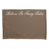 Housse D'oreillers Solide Brown Avec Trpographie (devant-gauche)