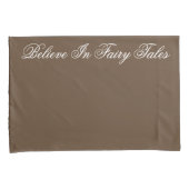 Housse D'oreillers Solide Brown Avec Trpographie (devant-Droit)