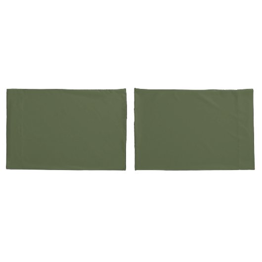 Housse D'oreillers Solide vert foncé intemporel (Dos-Set)