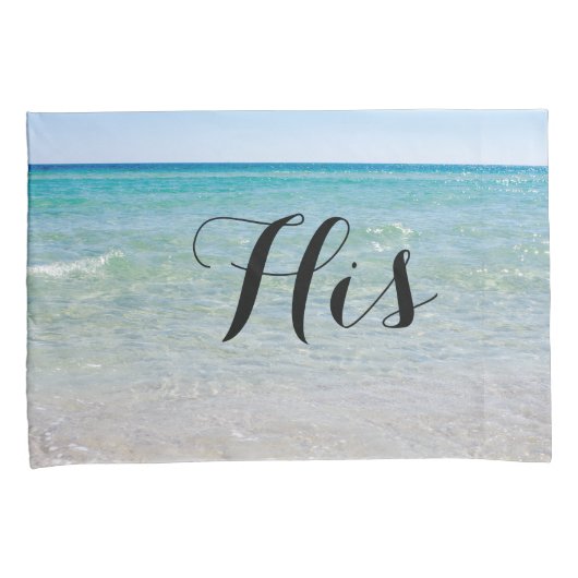 Housse D'oreillers Son et sien océan bleu (devant-Droit)