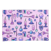 Housse D'oreillers Sorcière rose violet Motif d'art Pixel (devant-Droit)