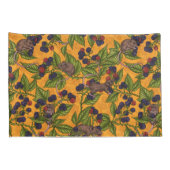 Housse D'oreillers Souris et mûres sur jaune (Dos-Droit)