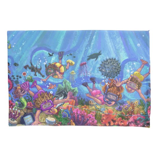 Housse D'oreillers Sous l'art de mer (devant)
