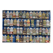 Housse D'oreillers souvenirs hollandais, scène de rue à Amsterdam. (Dos)