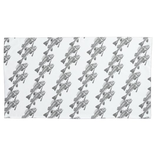 Housse D'oreillers Squelette de poisson (devant-gauche)