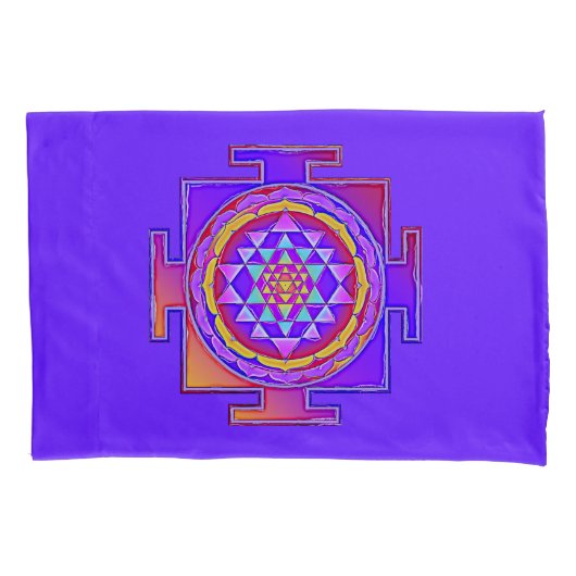 Housse D'oreillers Sri Yantra - Symbole hindouiste Design 1 (devant)