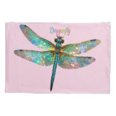 Housse D'oreillers Stained Glass Colorful Dragonfly (Dos)