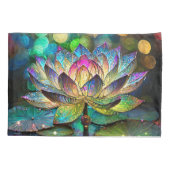 Housse D'oreillers Stained Glass Vibrant Lotus Flower (Dos)