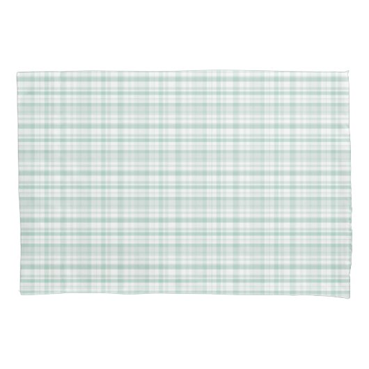 Housse D'oreillers Standard Plaid à la menthe Pastel souple (devant)