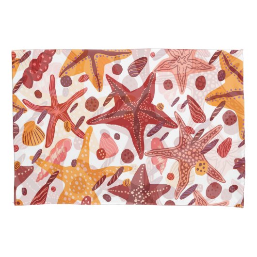 Housse D'oreillers Starfish Shells : Motif scandinave (devant)