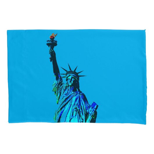 Housse D'oreillers Statue bleue de Lady Liberty (devant)