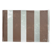 Housse D'oreillers Steampunk Clock and Turquoise Roses on Striped (Dos-gauche)