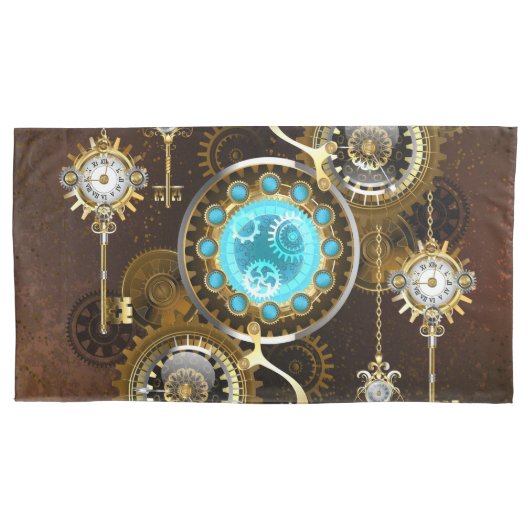 Housse D'oreillers Steampunk Rusty Background (devant-gauche)