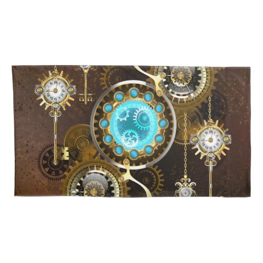 Housse D'oreillers Steampunk Rusty Background (Dos-Droit)