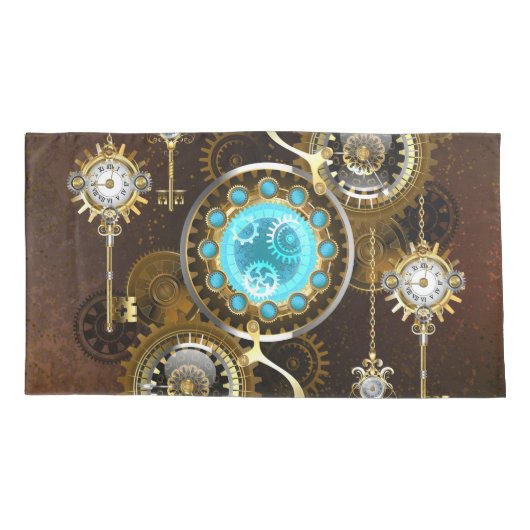 Housse D'oreillers Steampunk Rusty Background (Dos-gauche)