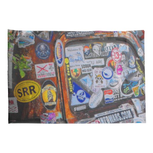 Housse D'oreillers Stickers (Dos-Droit)