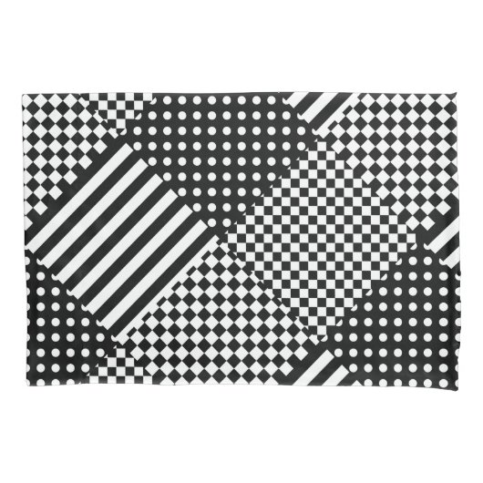 Housse D'oreillers Stripes Check Harlequin Pois Conception mixte (devant)