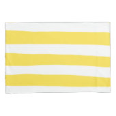 Housse D'oreillers Stripes inégales - Citron jaune et blanc (devant-Droit)