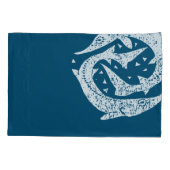 HOUSSE D'OREILLERS STURGEON STURGEON WOODCUT ART (Dos)