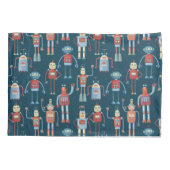 Housse D'oreillers Style années 1950 Retro Robot Motif (Dos-gauche)