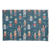 Housse D'oreillers Style années 1950 Retro Robot Motif (devant-gauche)