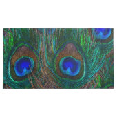 Housse D'oreillers Style Etching Peacock de minuit (devant-Droit)