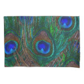 Housse D'oreillers Style Etching Peacock de minuit (devant-gauche)