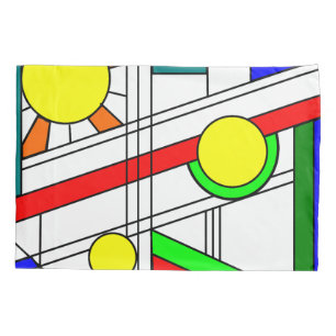 Housse D'oreillers Style moderne en verre de trait