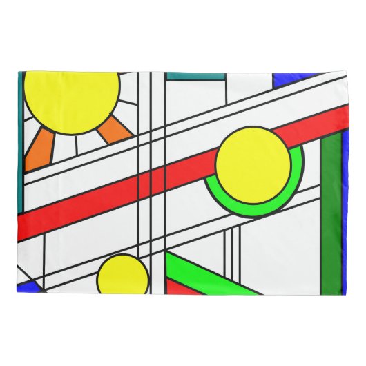 Housse D'oreillers Style moderne en verre de trait (Dos)