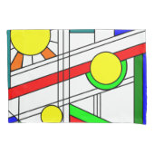 Housse D'oreillers Style moderne en verre de trait (devant)