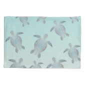 Housse D'oreillers Style Plage de tortues argentées (Dos)