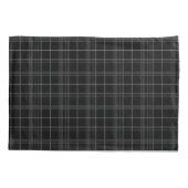 Housse D'oreillers Style Rustique Cabine Noir Plaid Moose Silhouette (Dos)